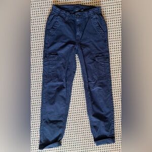 Women's American Eagle Stretch Cargo Pants Navy Blue Size 000